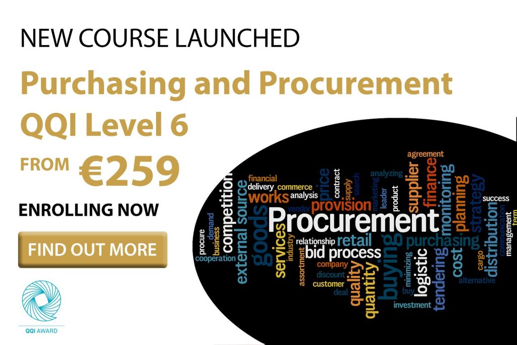 QQI Level 6 Purchasing and Procurement by distance learning.