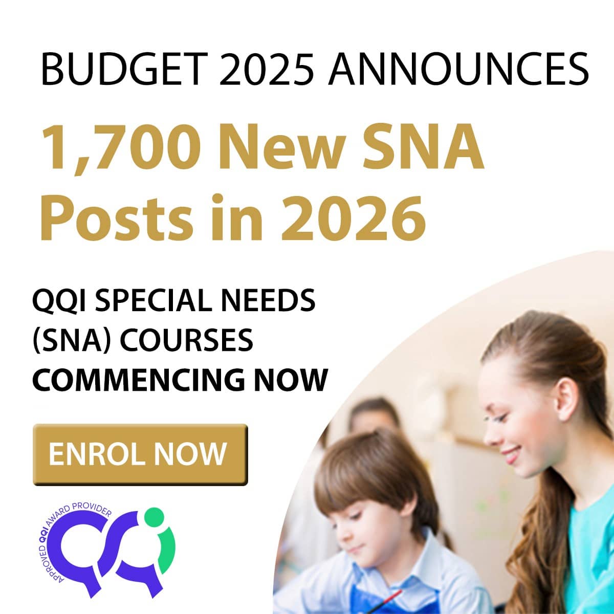 QQI Special Needs Assistant - Level 5 & 6